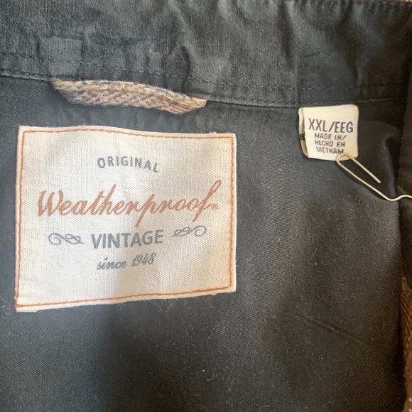 Weatherproof Men’s Brown Blue Flannel Button Down Long Sleeve Shirt Size XXL - Picture 5 of 6